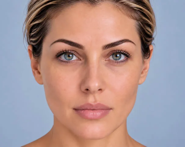 Facial skin after treatment illustration