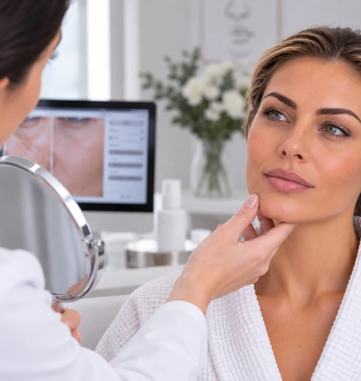 Skin assessment during a consultation