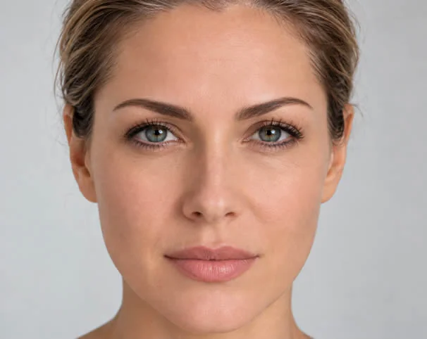Facial expression lines after treatment illustration